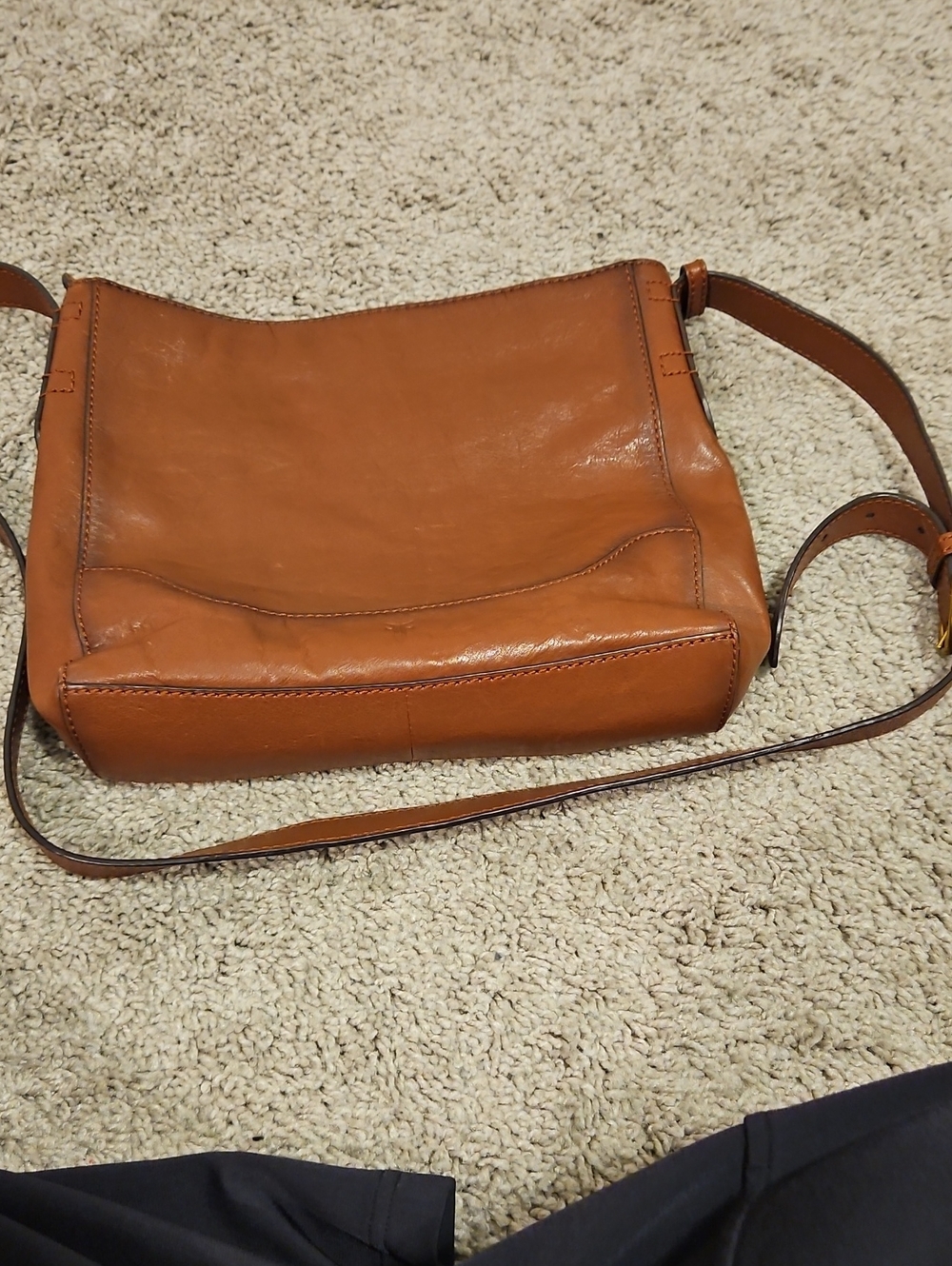 Frye Cognac Tan Leather Crossbody Bag